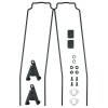 SKS GERMANY BLUEMELS STYLE 28 , 56 mm - ESC V-Adapter Streben vorne  